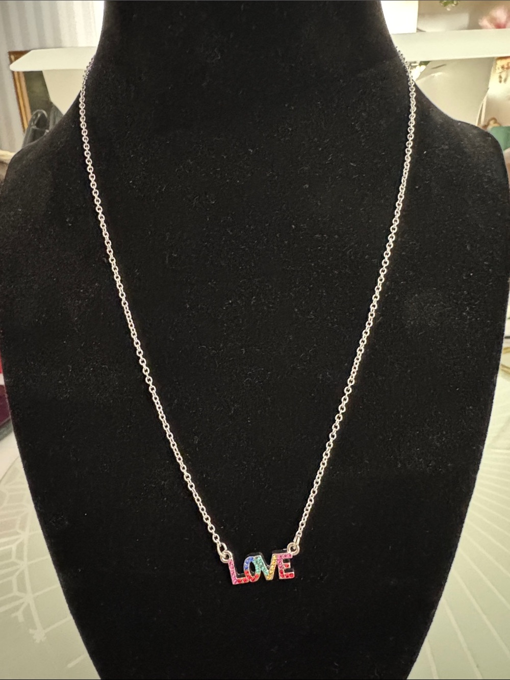 LOVE Multicolor Pendant Necklace